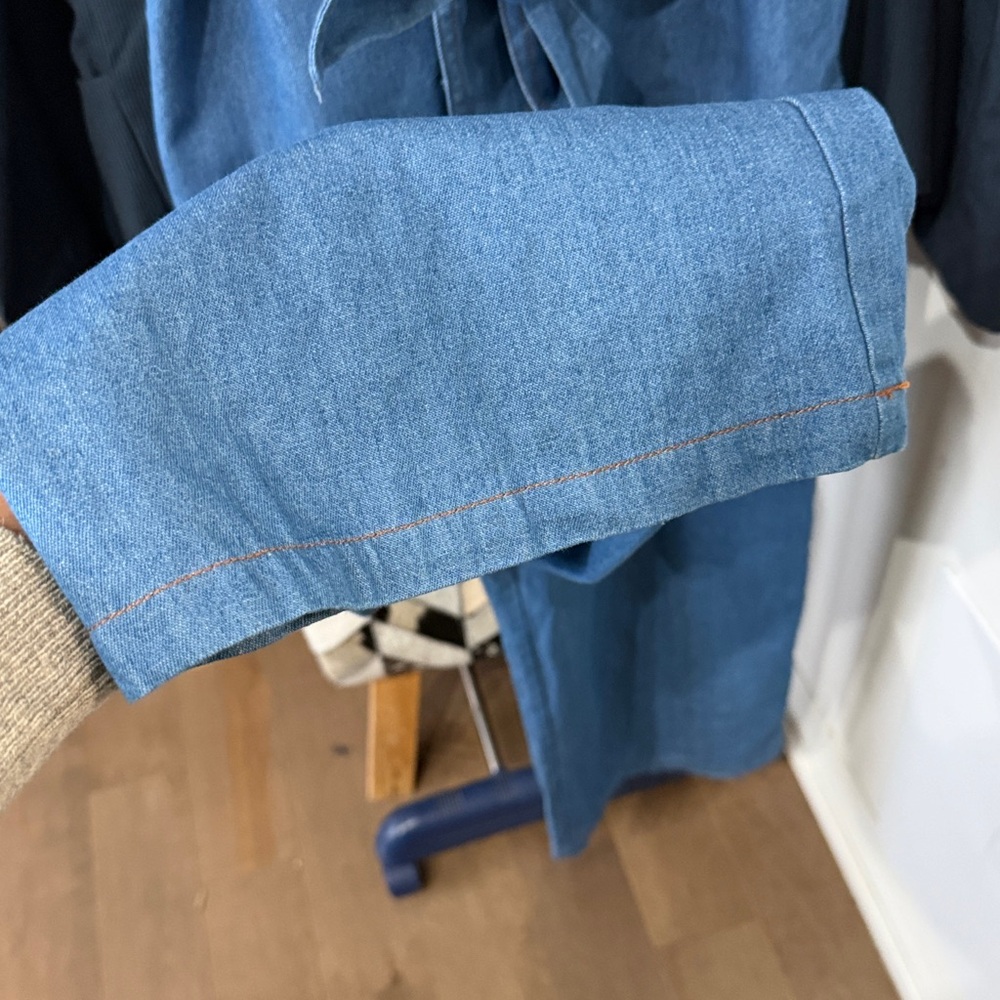 FRENCH Blue Button-Up Jumpsuit - Picture 8 of 9